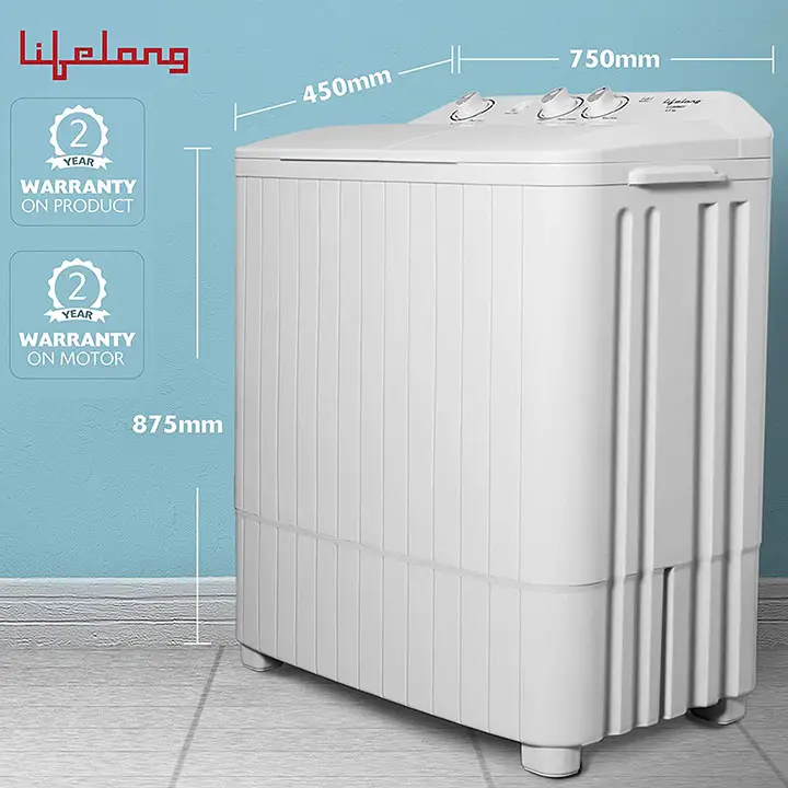 lifelong 6.5 kg semi-automatic top loading washing machine (llwm01 white)