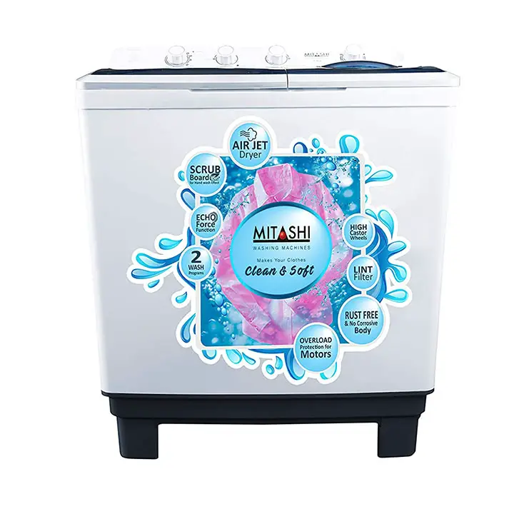 mitashi 9.8 kg semi automatic top loading washing machine