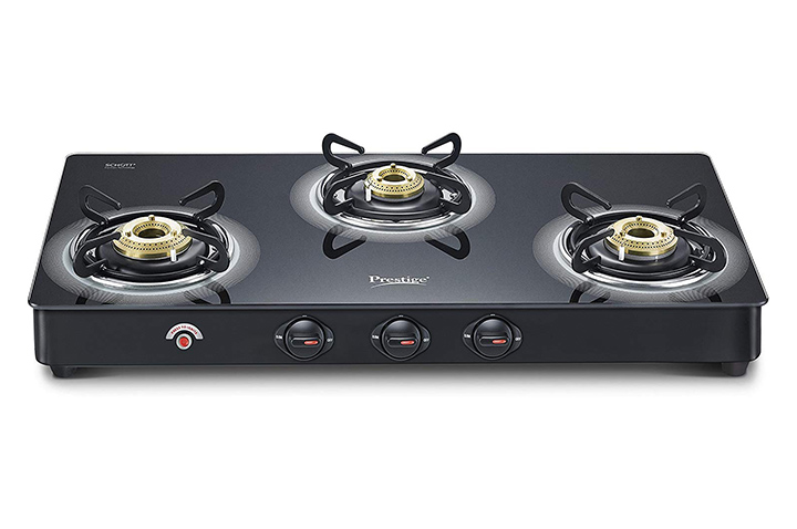 prestige royale plus schott glass 3 burner gas stove