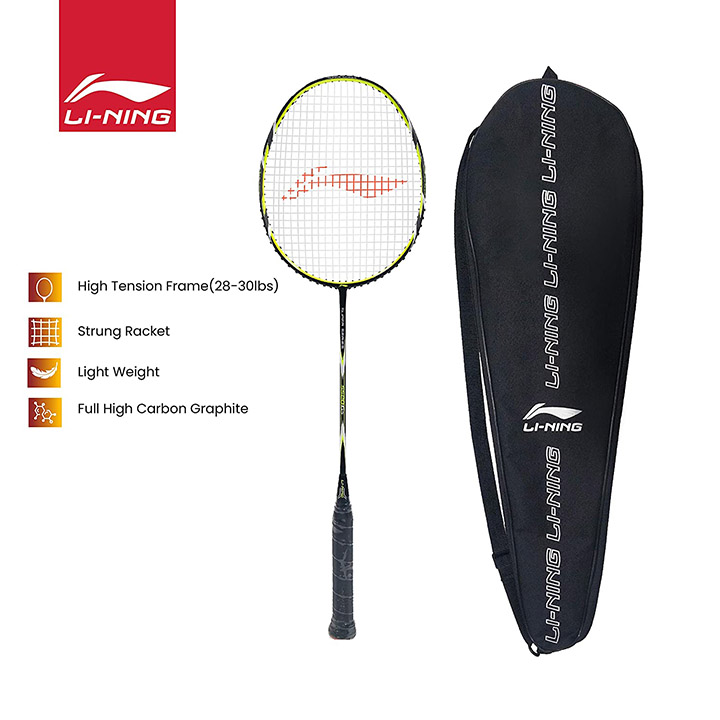 li-ning ss-g5 series carbon-graphite strung badminton racquet