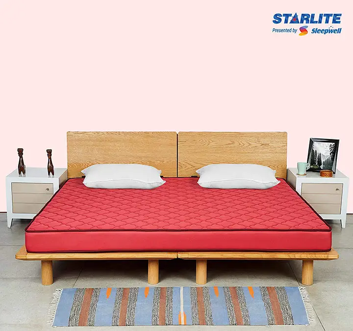 sleepwell starlite splendor medium firm foam mattress