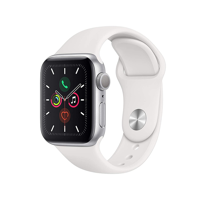 apple watch series 5 (gps 40mm) - silver aluminium case with white sport band