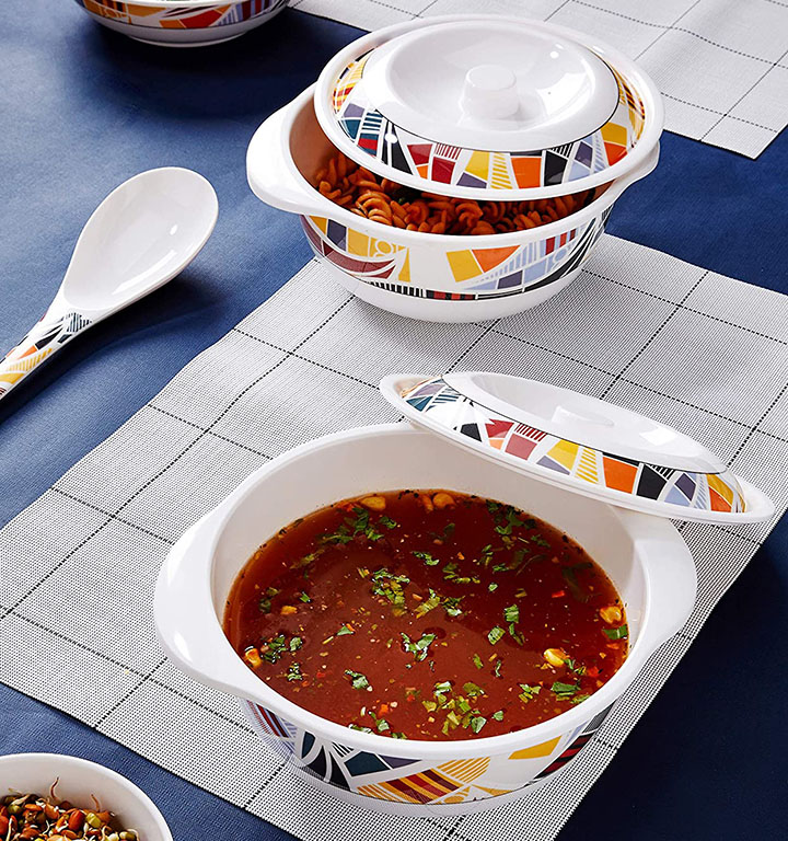 amazon brand - solimo melamine casserole set