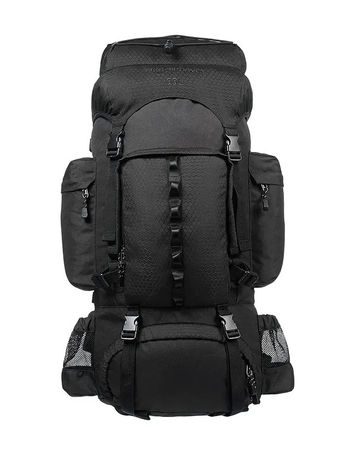 amazonbasics internal frame hiking backpack with rainfly