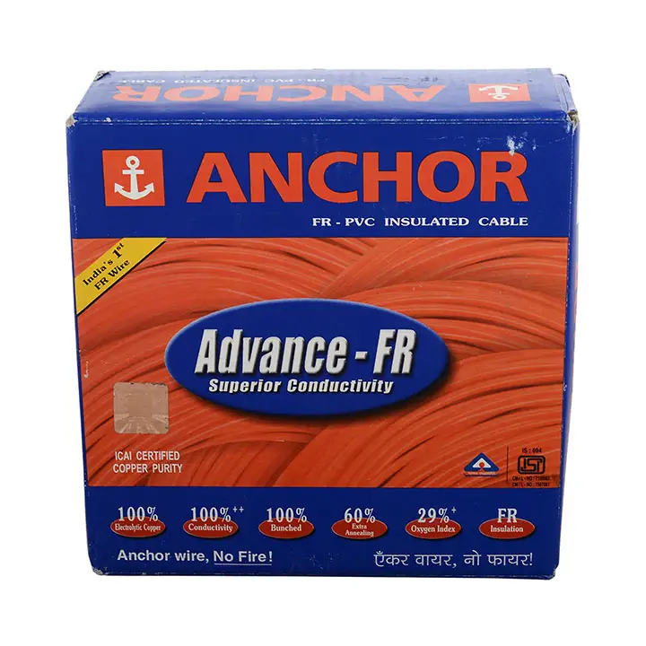 anchor insulated copper pvc cable 1.0 sq