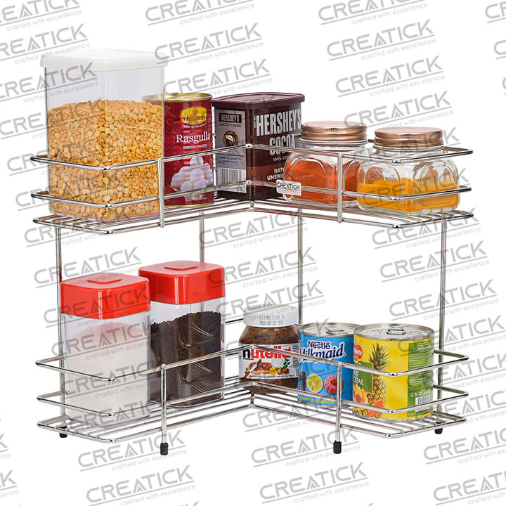 creatick - 2 tier kitchen and bathroom storage rack