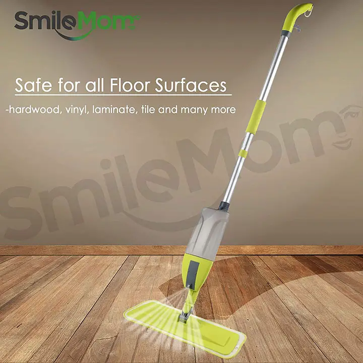 smile mom aluminium spray mop set with microfiber washable pad