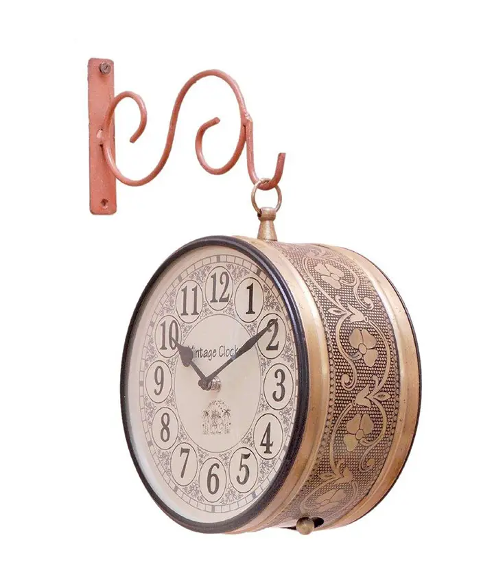 vintage double sided wall clock