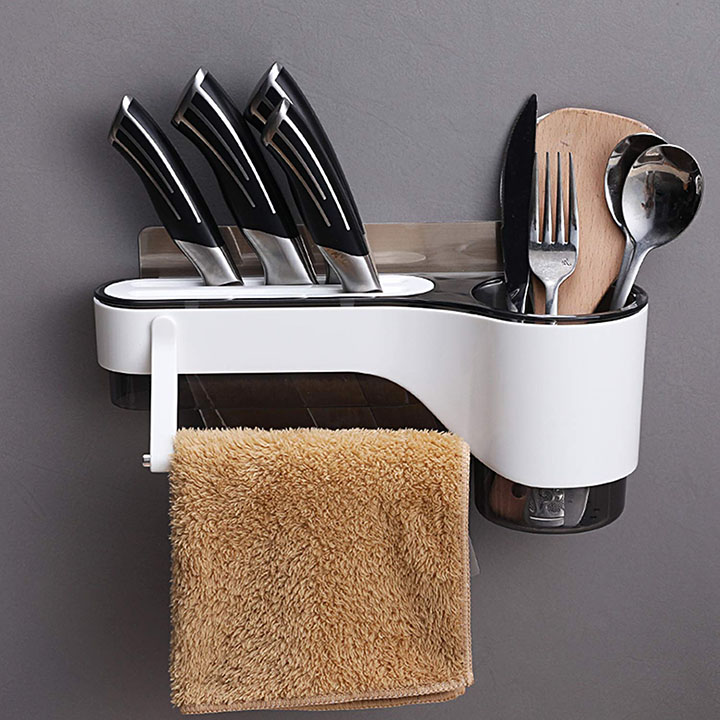 hokipo wall mounted spoon and knife holder