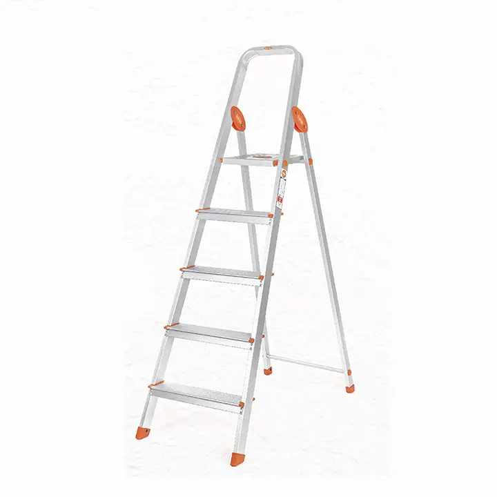 bathla advance 5-step foldable aluminium ladder with sure-hinge