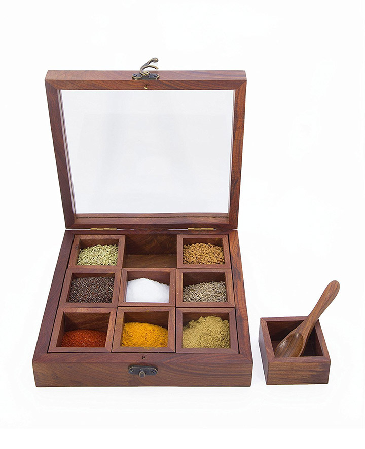 galaxy indiacraft wooden spice rack