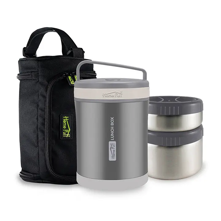 home puff double wall vacuum insulated stainless steel lunch box
