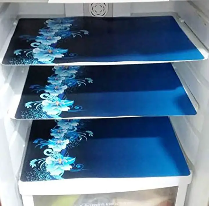 manvi printed pvc waterproof antifouling washable refrigerator shelf mats