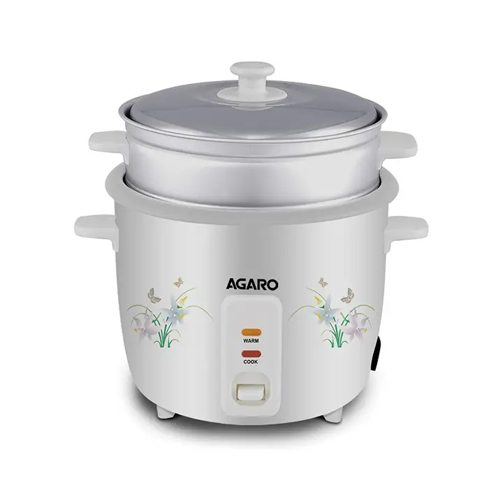 AGARO - 33307 Supreme 1-Litre Rice Cooker with Steam Pot