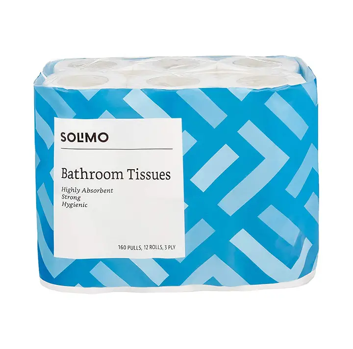 Amazon Brand - Solimo 3 Ply Toilet Paper/Tissue Roll