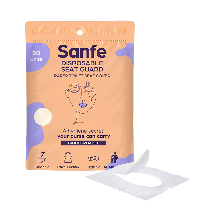 Sanfe Seat Guard - Disposable, Biodegradable Toilet Seat Cover