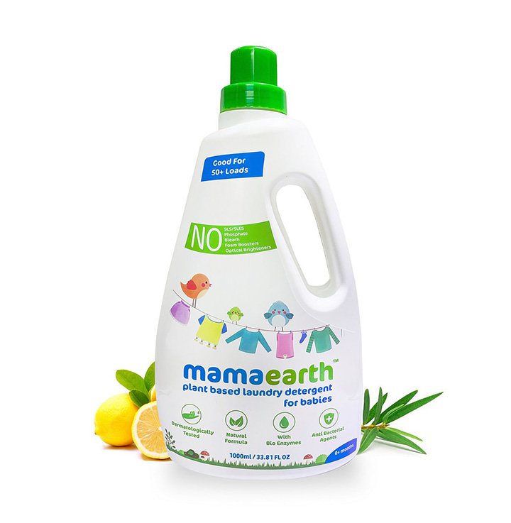 mamaearth's plant based baby laundry liquid detergent