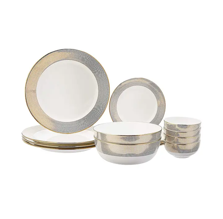 amazon brand - solimo handmade ceramic dinnerware set