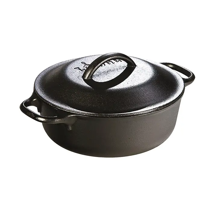 lodge cast iron dutch oven with lid