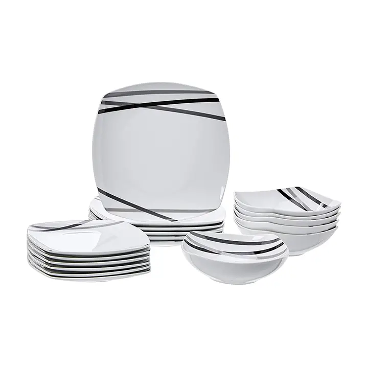 amazonbasics 18-piece dinnerware set
