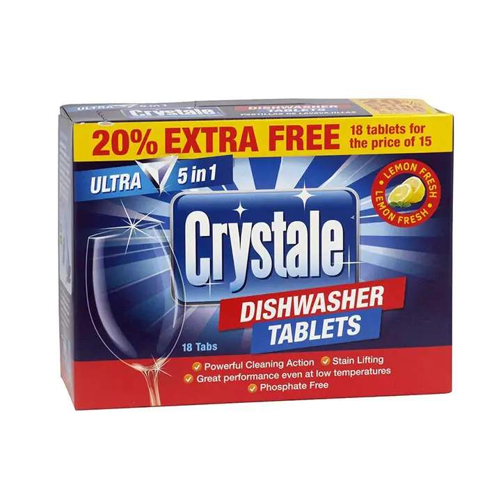 crystale ultra 5 in 1 dishwasher tablets