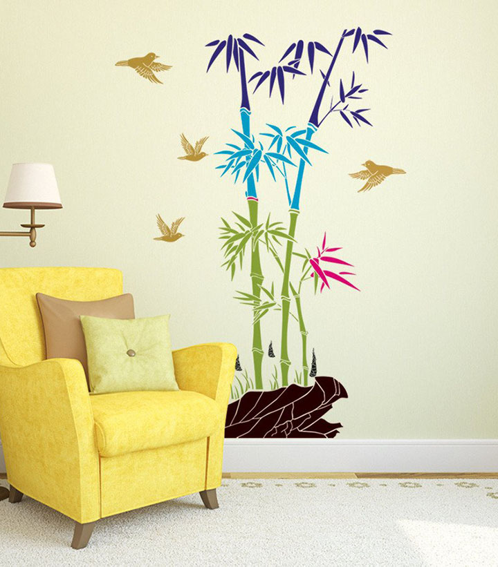 decals design 5700049 stickerskart wall stickers bamboo trees colorful