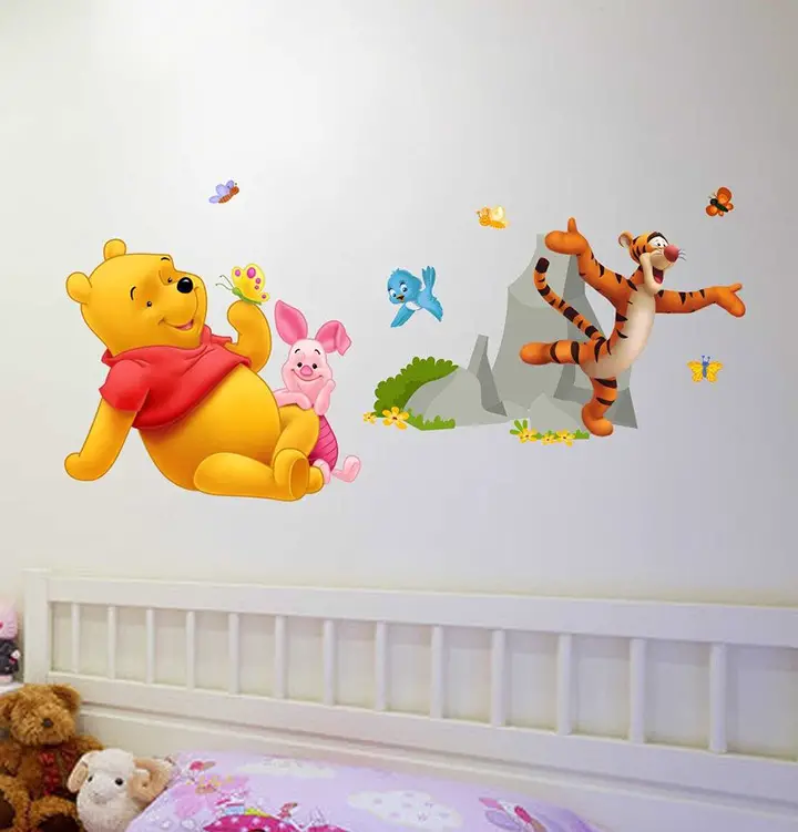 decals design 'cartoon kids winnie the pooh piglet and tigger' wall sticker