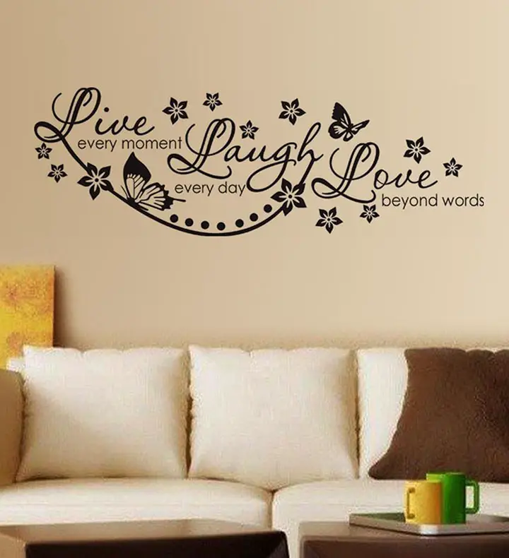 decals design 'live laugh and love family' wall sticker