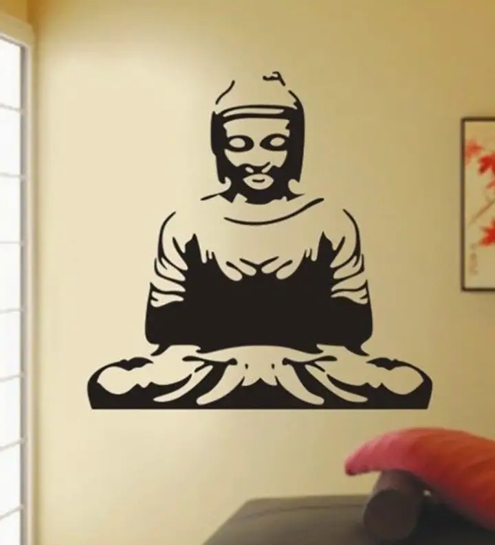 decals design 'meditating buddha' wall sticker
