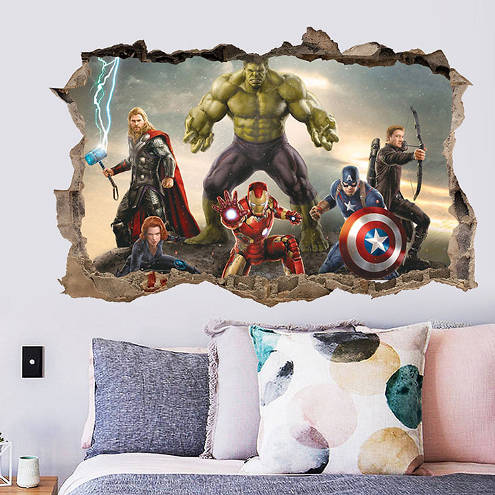 gadgets wrap cartoon movie avengers wall sticker