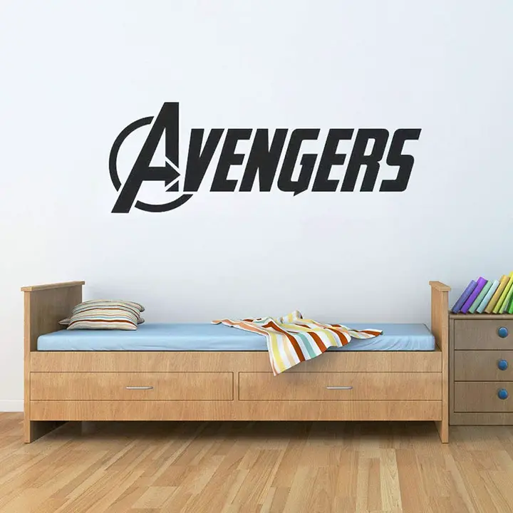 gadgets wrap the avengers logo vinyl wall word decal marvel comics wall stickers