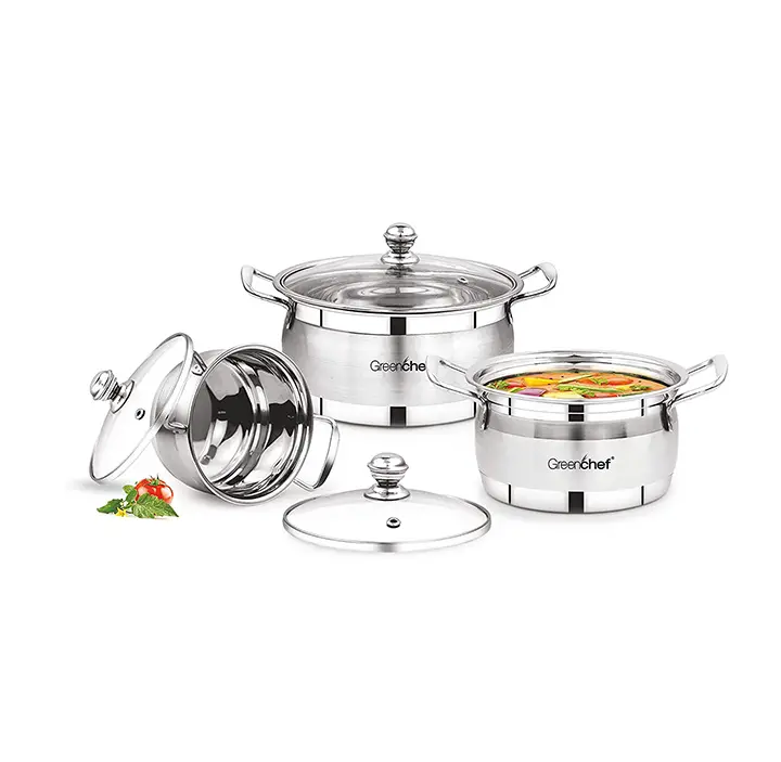 greenchef stainless steel cook and serve gift set