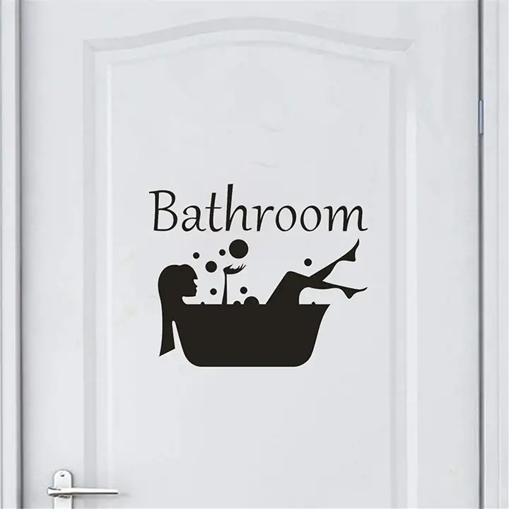 lyoman® new princess baby bath tub water proof bathroom wall sticker