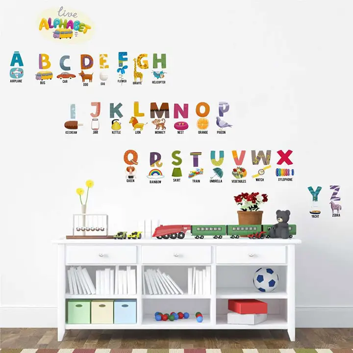 rawpockets live alphabets for kids' wall sticker