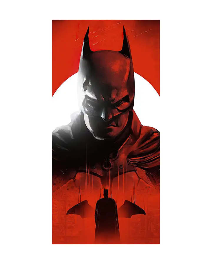 semi-circle batman superhero wall sticker