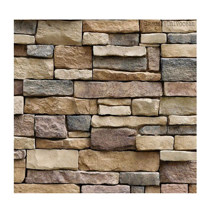 univocean 3d modern stone style rustic effect wall poster, wallpaper, wall sticker, pvc adhesive home decoration stickers