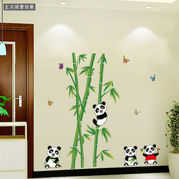 wall stickers panda bamboo