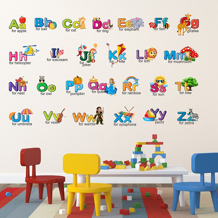 wallstick 'creative alphabets' wall sticker
