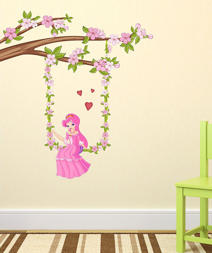 wallzone vinyl barbie doll wall sticker