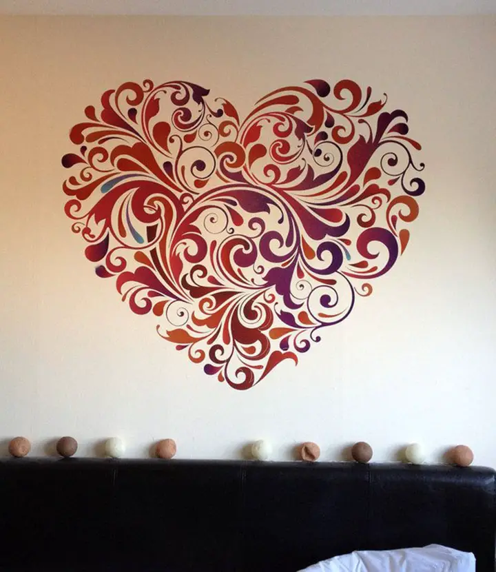 Decals Design 'Heart Floral' Wall Sticker
