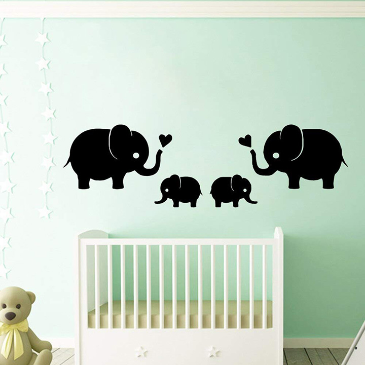 GADGETS WRAP New Elephant Wall Sticker Removable Wall Stickers