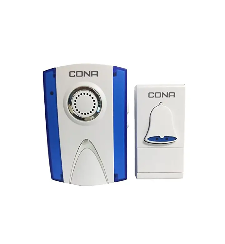 cona plastic high range cordless wireless door bell
