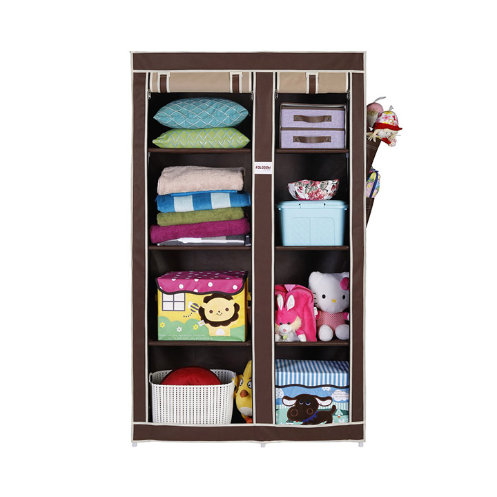 folddon foldable wardrobe with 8 racks