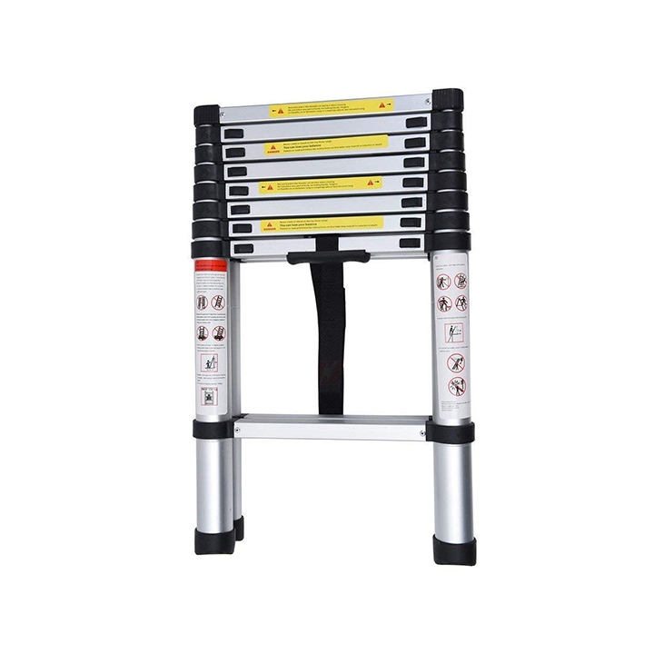 home buy aluminium folding step ladder portable and compact 7-steps telescopic