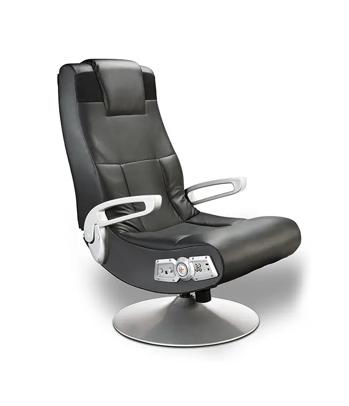 x rocker se 2.1 black leather video gaming chair