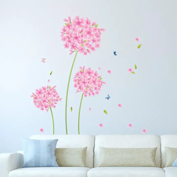 Amazon Brand - Solimo Wall Sticker for Home - Pink Blossoms
