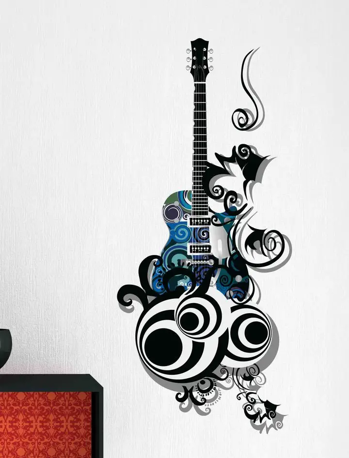 decals design guitar passion pvc vinyl wall decal