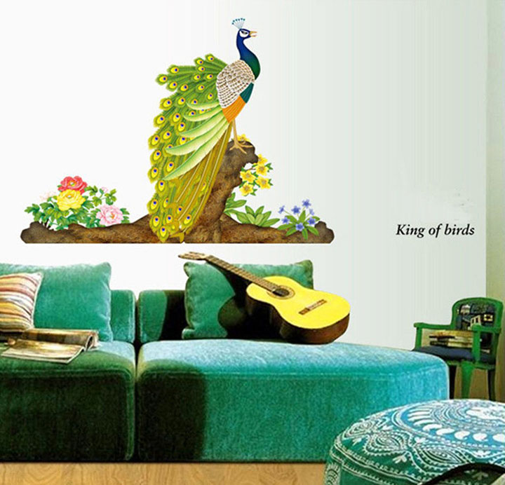 Decals Design 'Peacock Bird' Wall Sticker