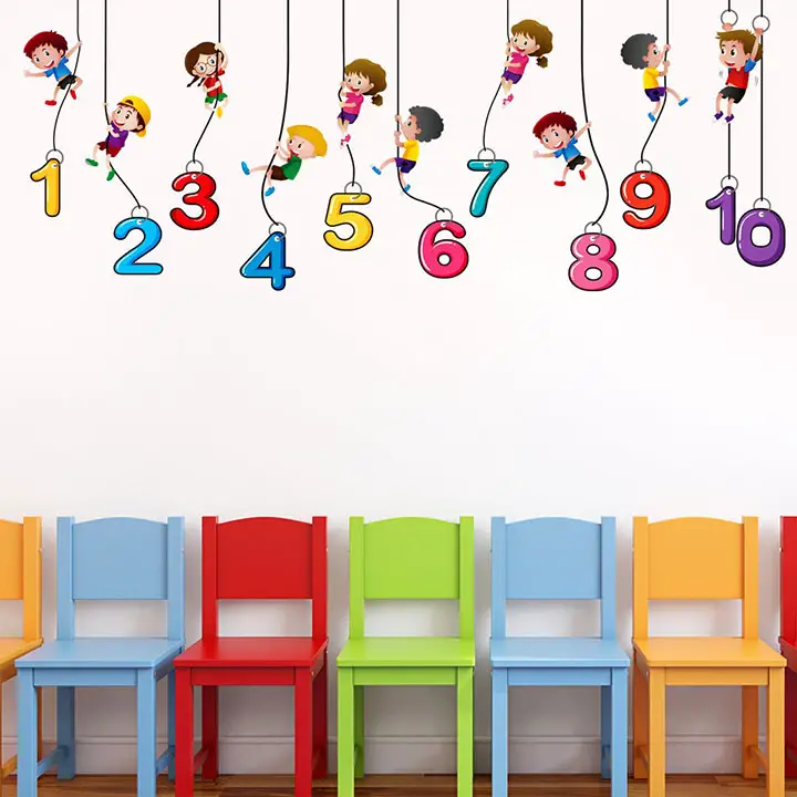 Luke and Lilly 1,2,3,4 Number Kids Wall Sticker