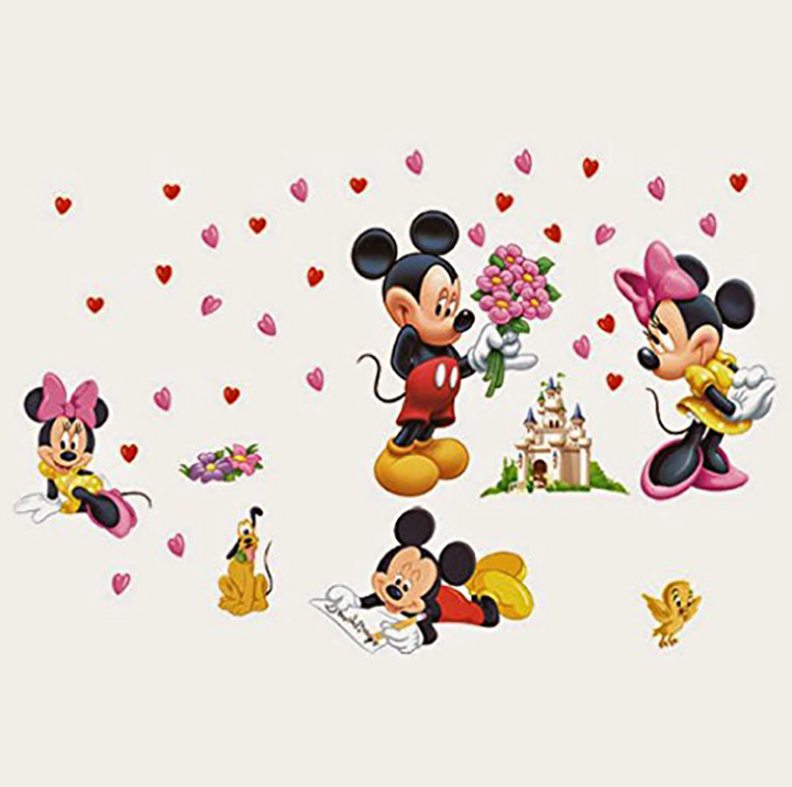 SYGA Mickey Mouse and Minnie Wall Stickers